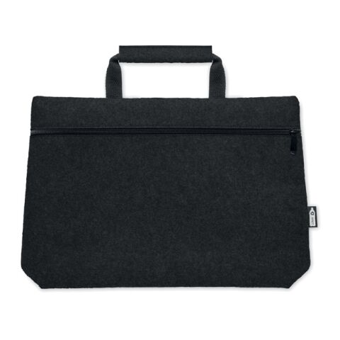 RPET felt zippered laptop bag black | No Branding | not available | not available | not available