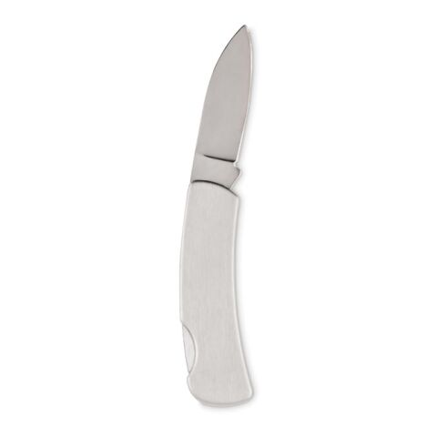 Foldable pocket knife matt silver | No Branding | not available | not available | not available