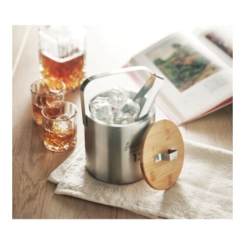 Double walled 1.2L Ice bucket matt silver | No Branding | not available | not available | not available