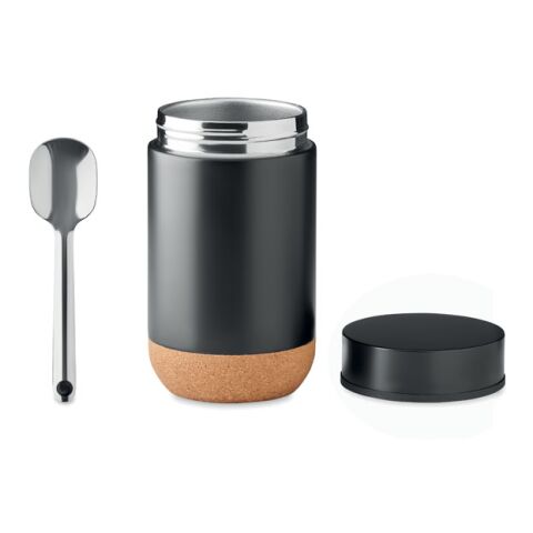 Double wall storage jar 400 ml black | No Branding | not available | not available | not available