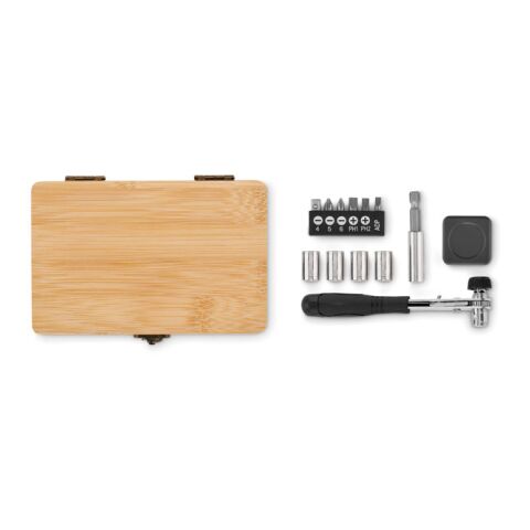 13 piece tool set in bamboo case wood | No Branding | not available | not available | not available