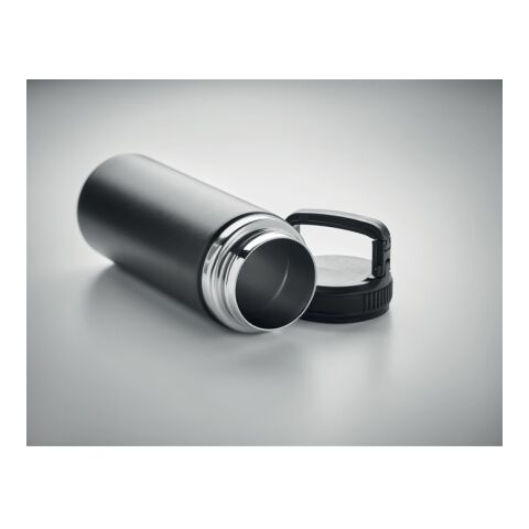 Double wall flask 500 ml with hook hanger on lid black | No Branding | not available | not available | not available