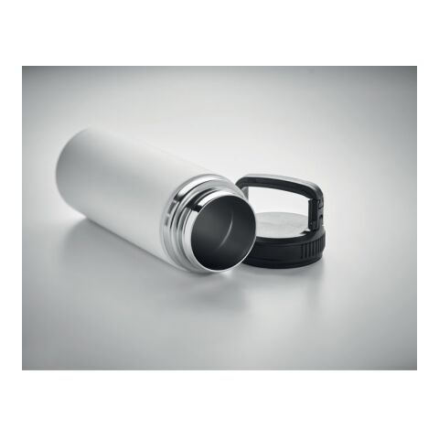 Double wall flask 500 ml with hook hanger on lid white | No Branding | not available | not available | not available