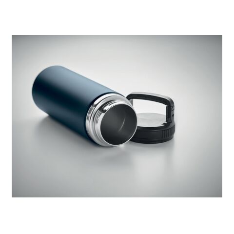 Double wall flask 500 ml with hook hanger on lid navy blue | No Branding | not available | not available | not available