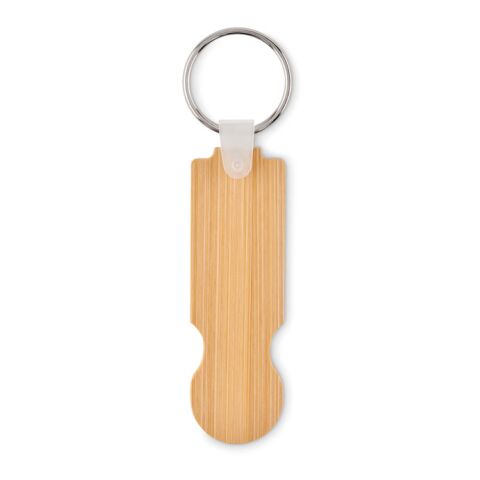 Bamboo euro token key ring wood | No Branding | not available | not available