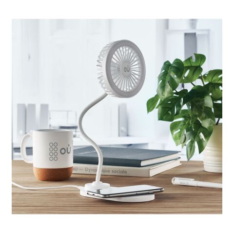 Desktop charger fan with light white | No Branding | not available | not available | not available