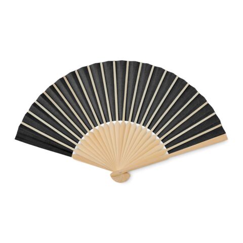 Manual hand fan in bamboo black | No Branding | not available | not available