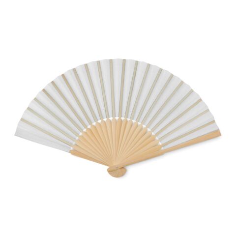 Manual hand fan in bamboo white | No Branding | not available | not available