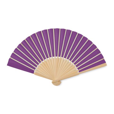 Manual hand fan in bamboo violet | No Branding | not available | not available