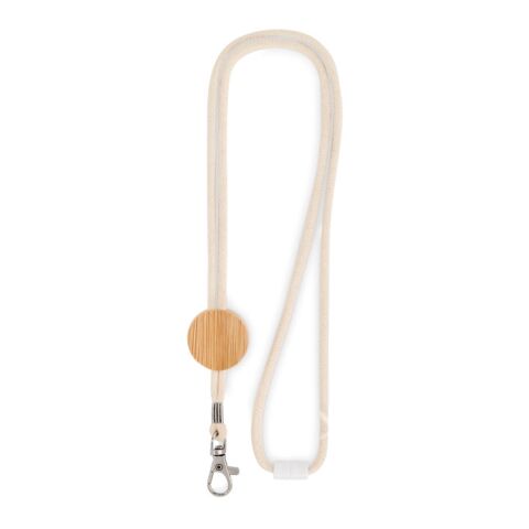 Cotton Lanyard with metal hook beige | No Branding | not available | not available | not available