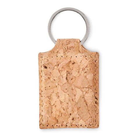 Rectangular cork key ring beige | No Branding | not available | not available