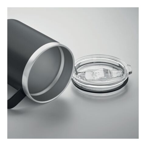 Double wall tumbler with sliding sip hole 300 ml black | No Branding | not available | not available | not available