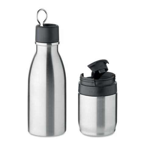 2 in 1 double wall bottle 500ml matt silver | No Branding | not available | not available | not available