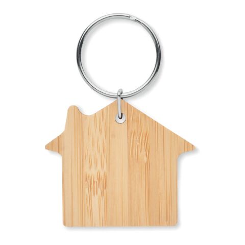 House shaped bamboo key ring wood | No Branding | not available | not available | not available