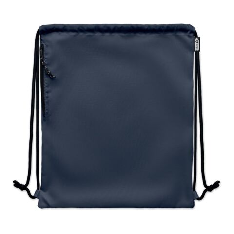 Large drawstring bag 300D RPET blue | No Branding | not available | not available | not available