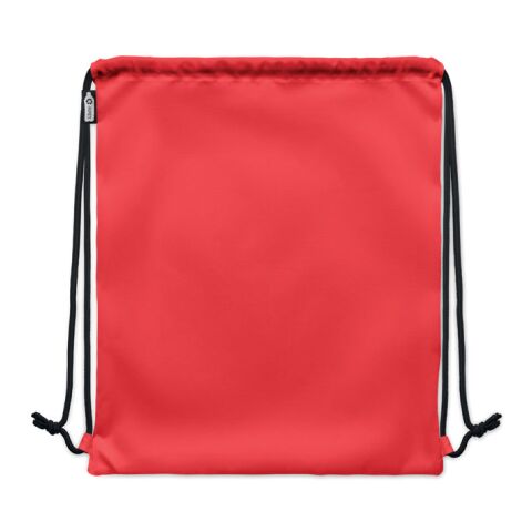 Large drawstring bag 300D RPET red | No Branding | not available | not available | not available