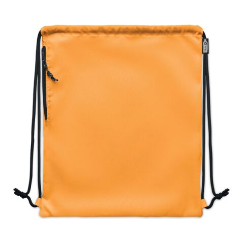 Large drawstring bag 300D RPET orange | No Branding | not available | not available | not available