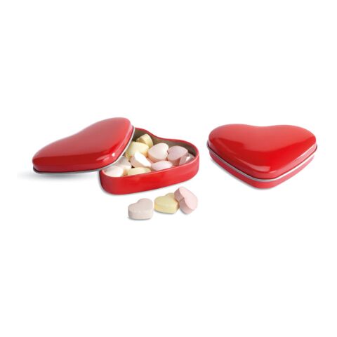 Heart tin box with candies red | No Branding | not available | not available