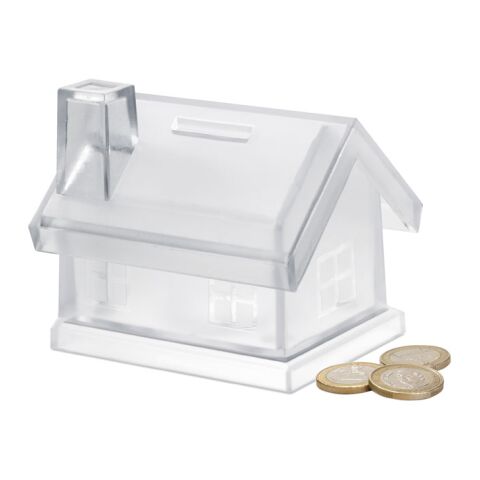 Plastic house coin bank transparent | No Branding | not available | not available | not available
