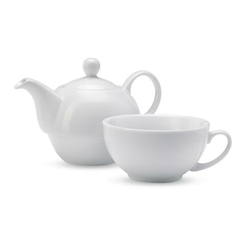 Teapot and cup set 400 ml white | No Branding | not available | not available