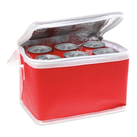 Nonwoven 6 can cooler bag red | No Branding | not available | not available | not available