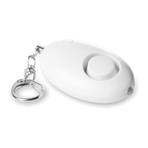 Personal alarm with key ring white | No Branding | not available | not available