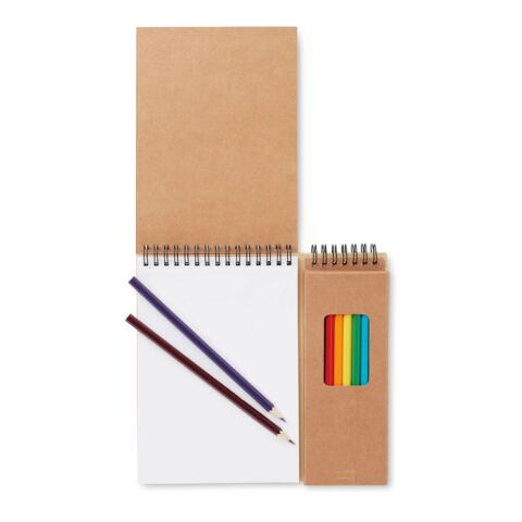 Colouring set with notepad beige | No Branding | not available | not available