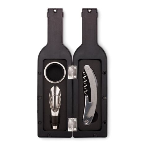Bottle shape wine set black | No Branding | not available | not available