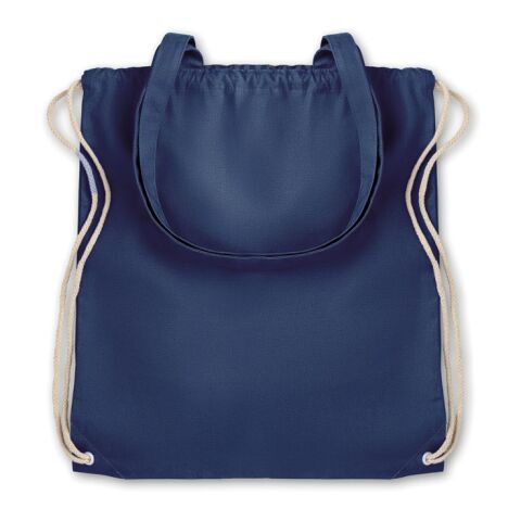 220gr/m² drawstring canvas 2 function bag blue | No Branding | not available | not available | not available