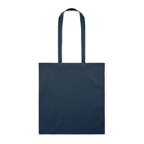 Cotton tote bag with long handles 140gr/m² navy blue | No Branding | not available | not available | not available
