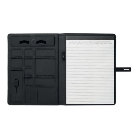 A4 folder with wireless charger 5W black | No Branding | not available | not available | not available