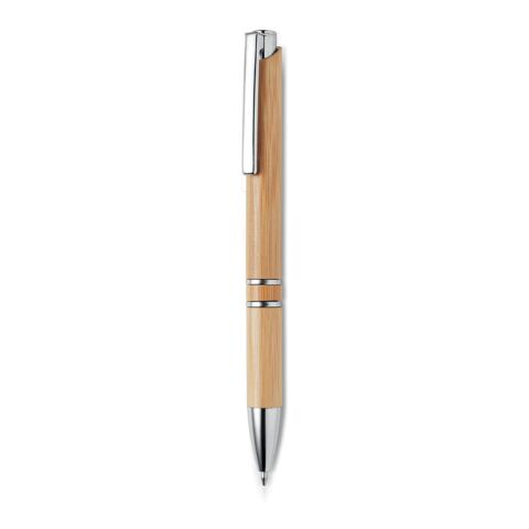 Bamboo automatic pen with chrome clip wood | No Branding | not available | not available