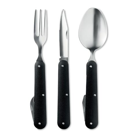 3-piece foldable camping utensils set black | No Branding | not available | not available | not available