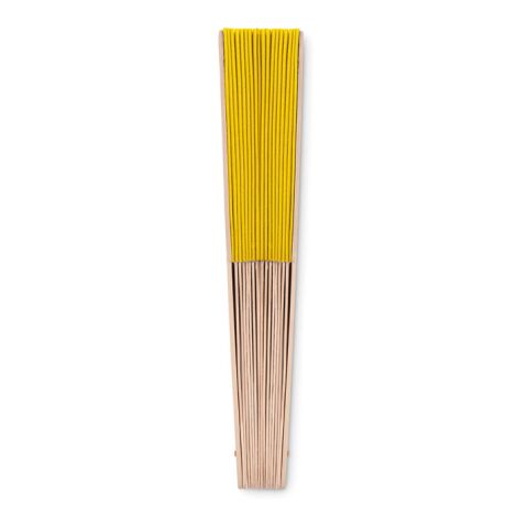 Manual hand fan in wood yellow | No Branding | not available | not available