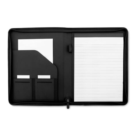 A4 conference folder zipped black | No Branding | not available | not available | not available