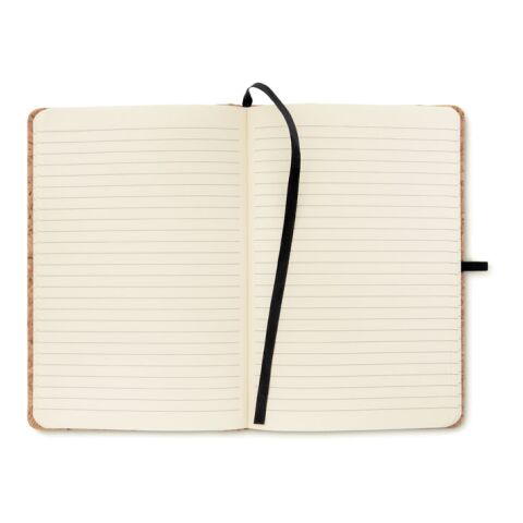 A5 cork notebook 96 lined pages with pen holder black | No Branding | not available | not available | not available