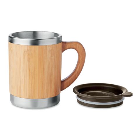 Double wall tumbler 300ml with bamboo wood | No Branding | not available | not available