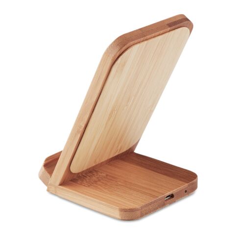 Bamboo wireless charge stand 5W wood | No Branding | not available | not available