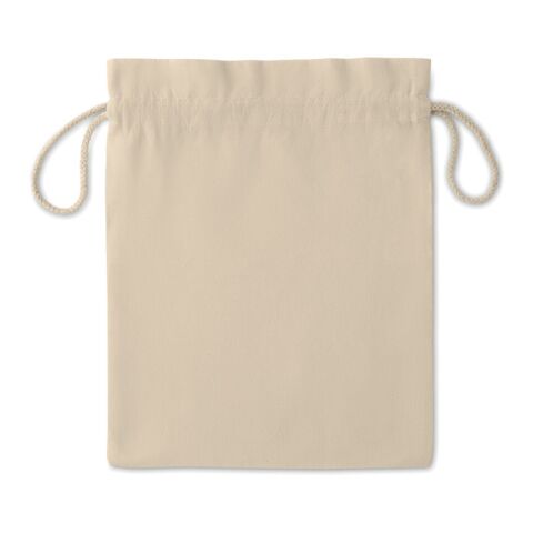 Medium Cotton draw cord bag, natural beige | No Branding | not available | not available | not available