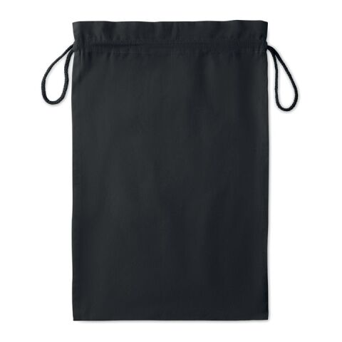 Large Cotton draw cord bag black | No Branding | not available | not available | not available