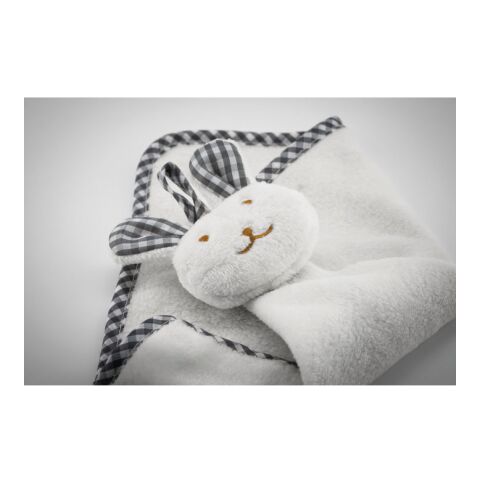 Plush rabbit design baby towel white | No Branding | not available | not available | not available