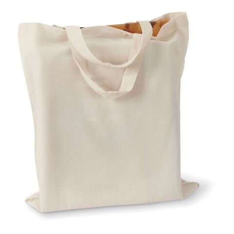 Cotton tote bag with short handles 140gr/m² beige | No Branding | not available | not available | not available