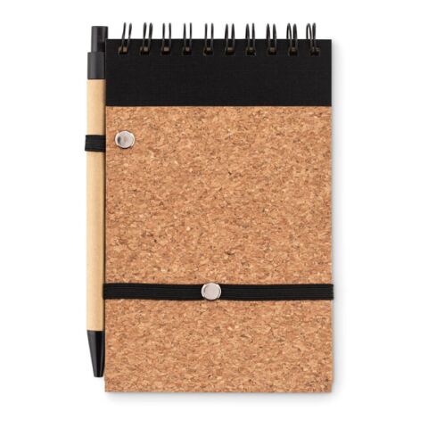 A6 Cork notepad with pen black | No Branding | not available | not available