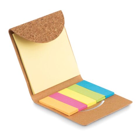 Cork sticky note memo pad with 125 large sheets beige | No Branding | not available | not available