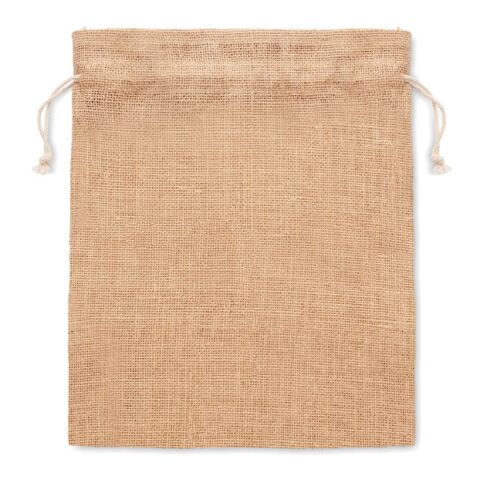 Small jute gift bag 14 x 22 cm beige | No Branding | not available | not available | not available
