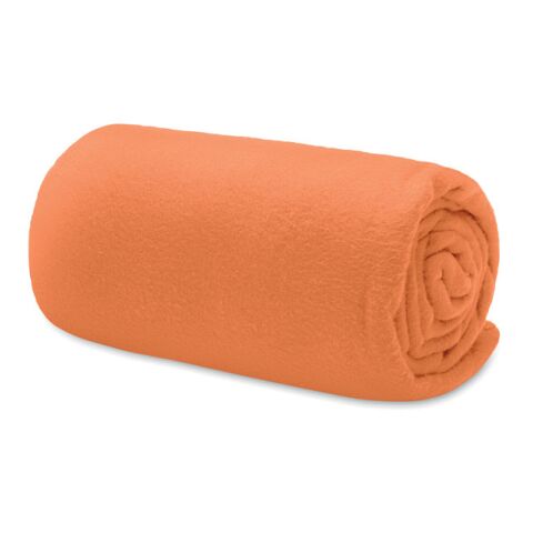 RPET fleece travel blanket in pouch orange | No Branding | not available | not available | not available