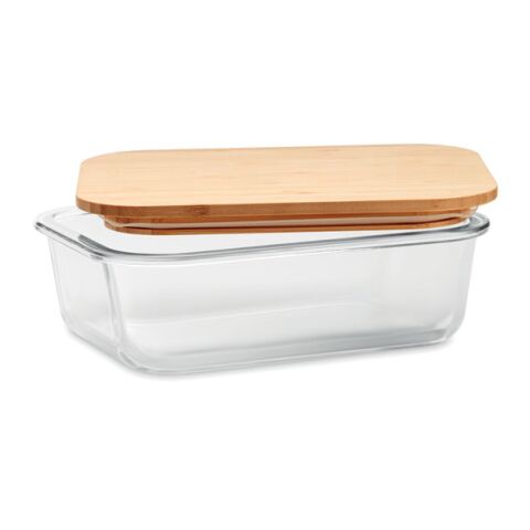 Glass lunchbox with bamboo lid transparent | No Branding | not available | not available | not available