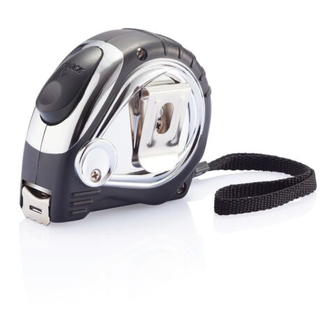 Soft rubber chrome plated tape 5m/19mm auto stop black | No Branding | not available | not available