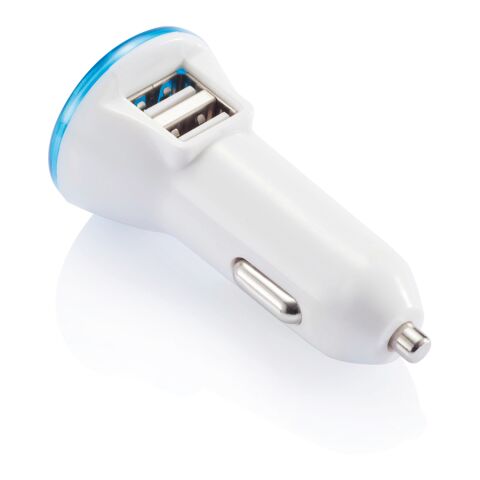 Powerful Dual Port Car Charger blue-white | No Branding | not available | not available