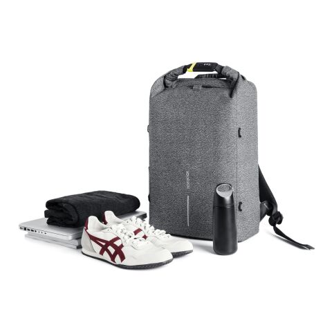 Urban anti-theft cut-proof backpack grey-black | No Branding | not available | not available